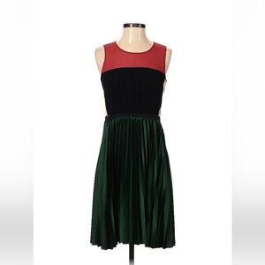 Maison Scotch Depuis 1977 chiffon and satin pleated sleeveless dress, size 1